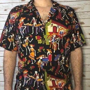 Day of the Dead Button Up